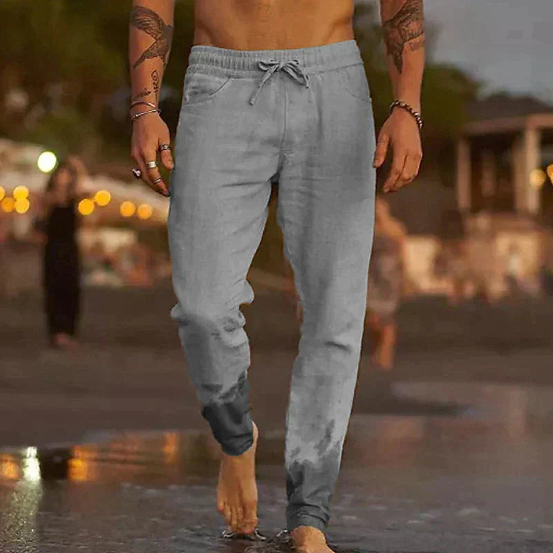 Gilles | Luchtige linnen strandbroek
