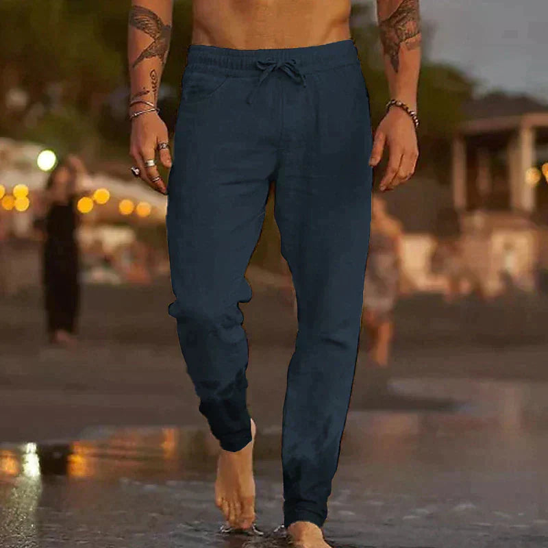 Gilles | Luchtige linnen strandbroek