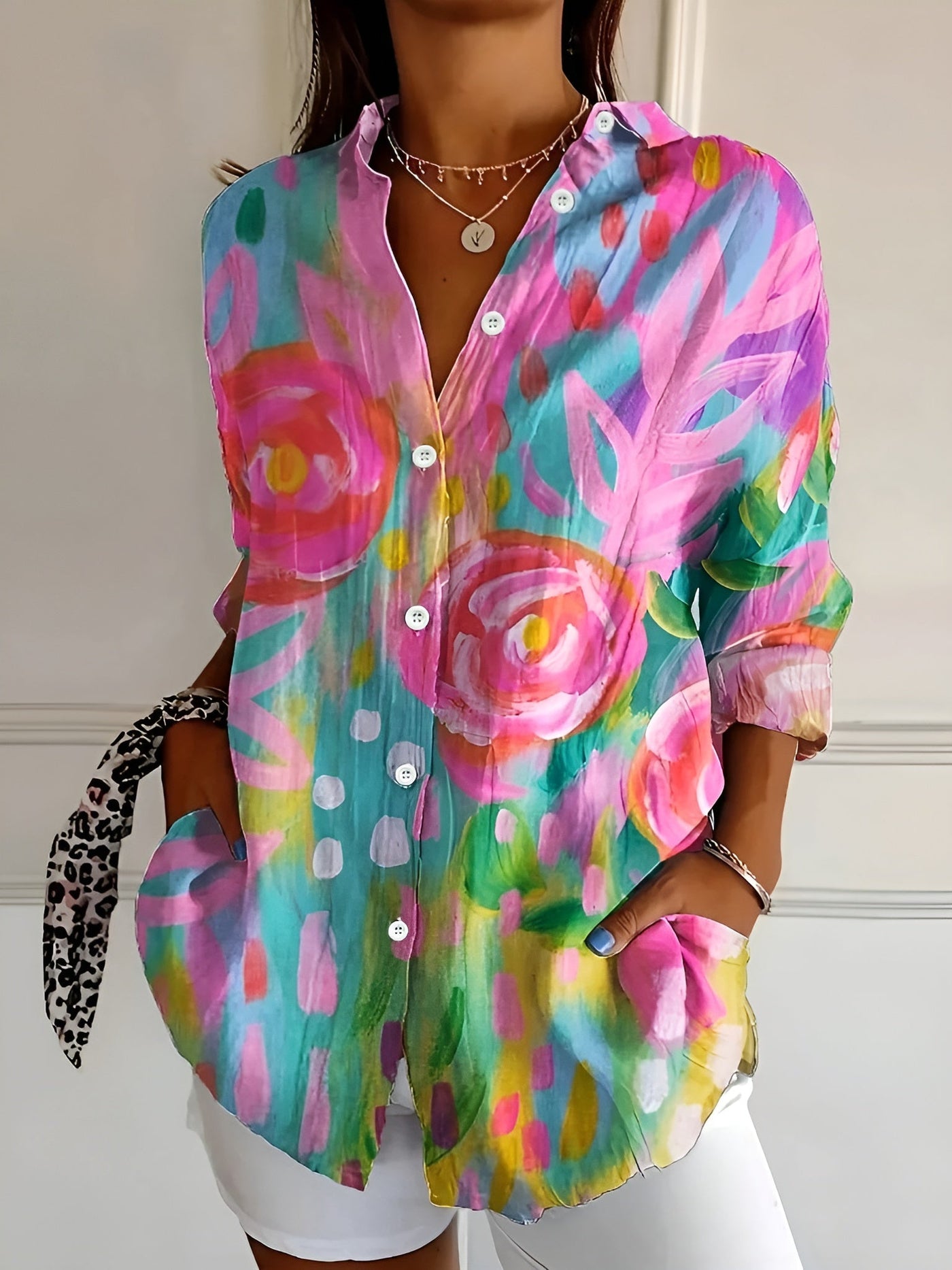 Elsa – Kleurrijke zomerblouse