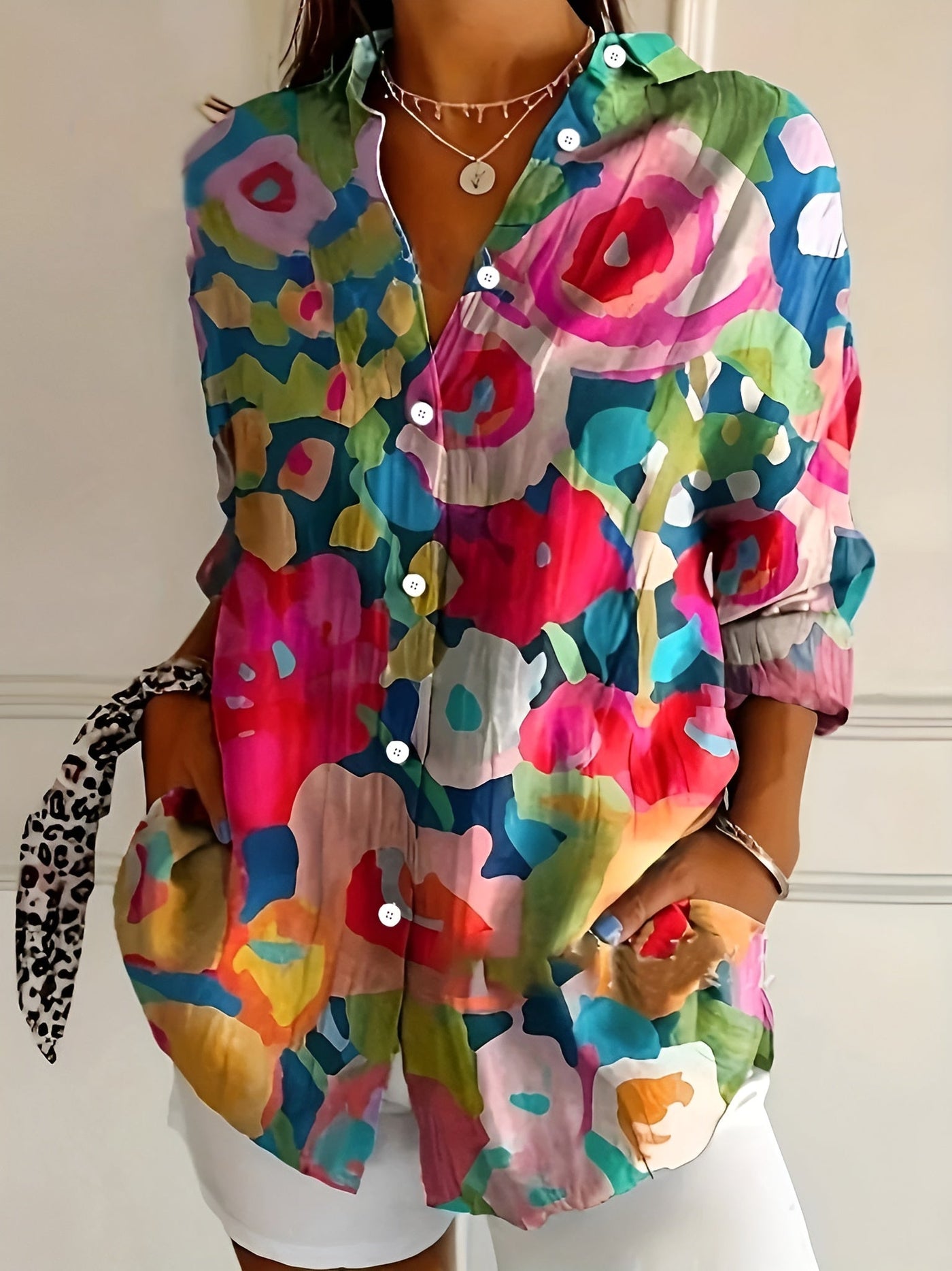 Elsa – Kleurrijke zomerblouse