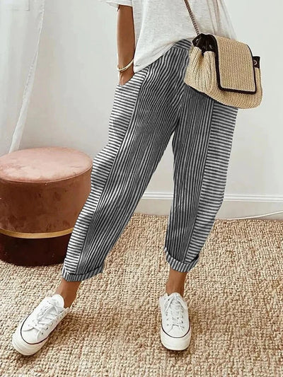 Liv | Zomerse, gestreepte broek