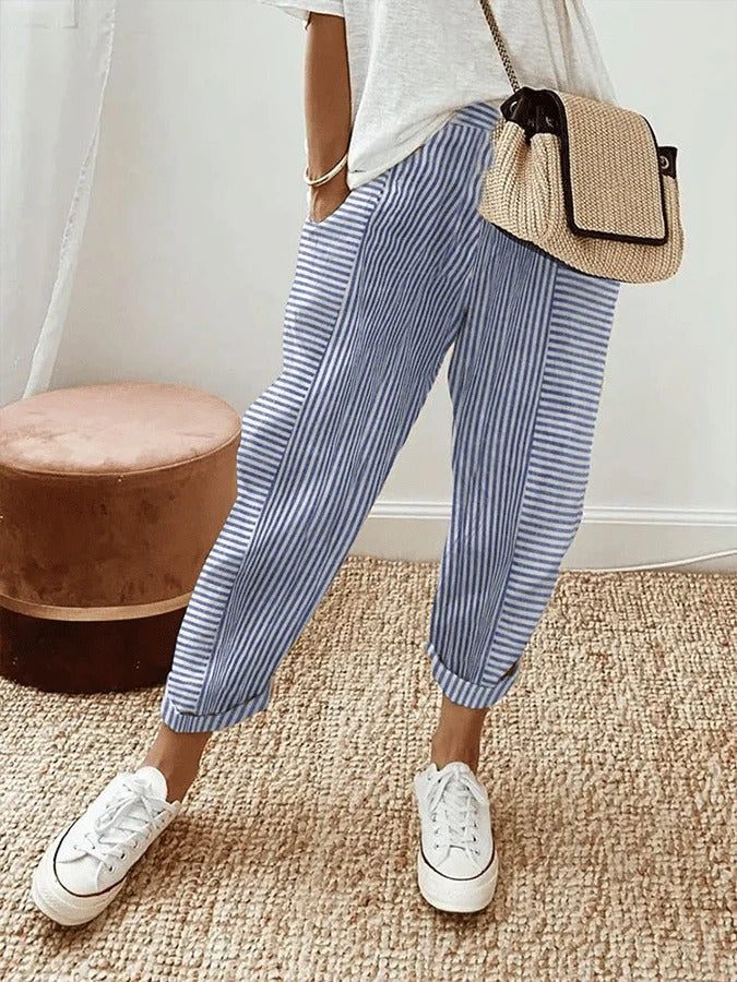 Liv | Zomerse, gestreepte broek