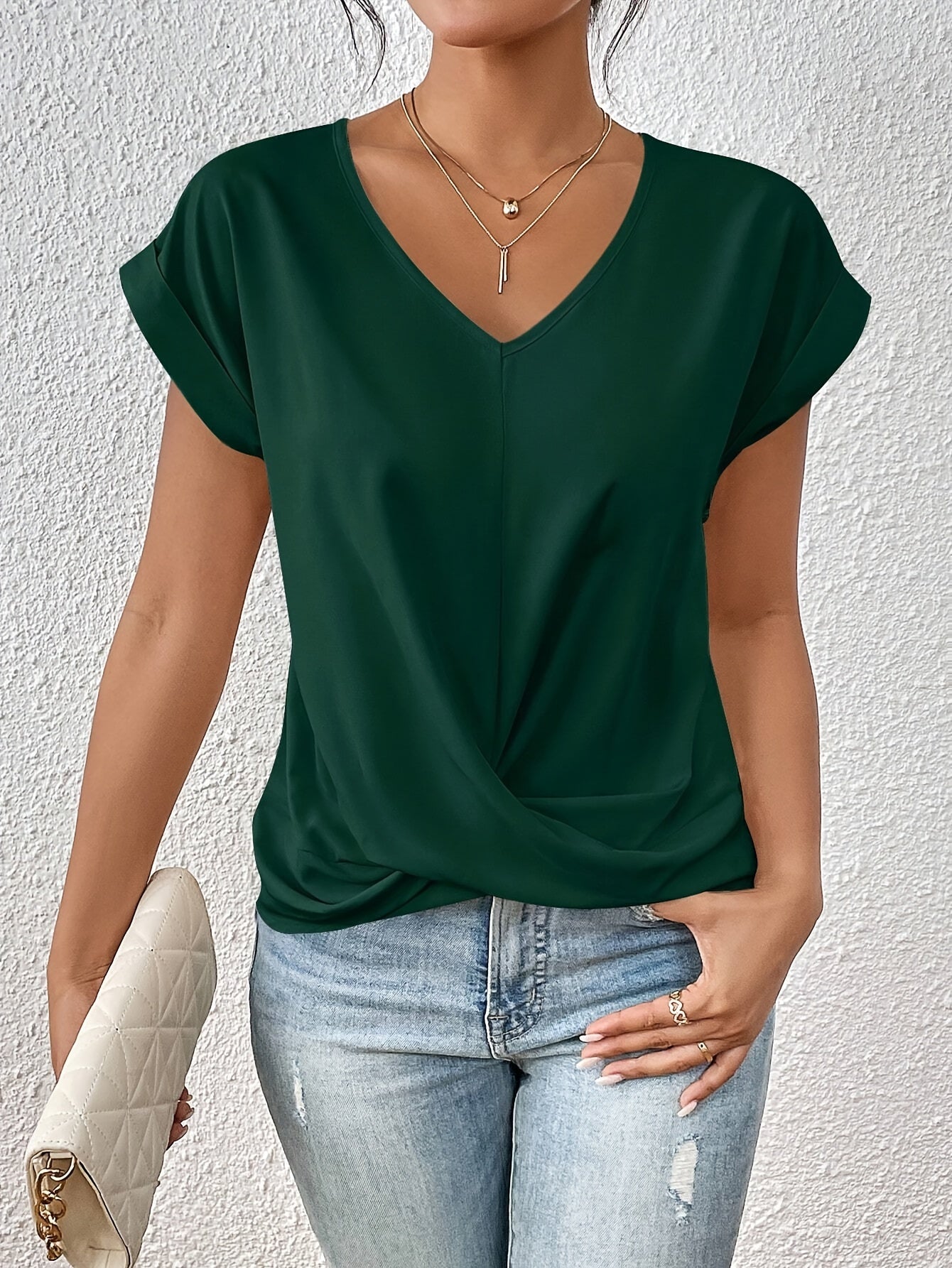 Cleo | Casual shirt met sweetheart halslijn