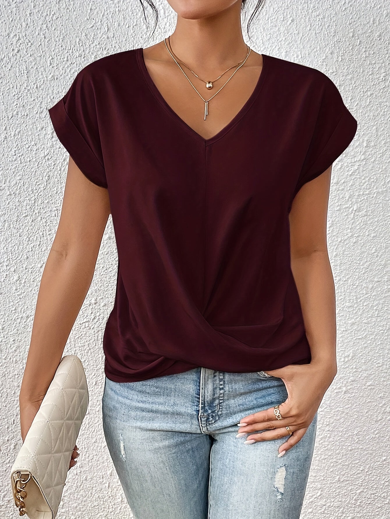 Cleo | Casual shirt met sweetheart halslijn