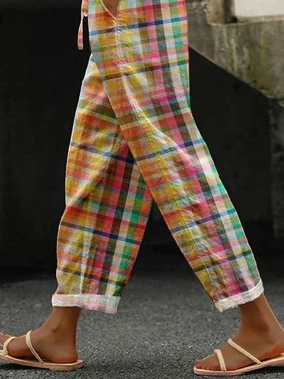 Leen | Luchtige zomerbroek met ruit