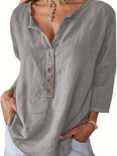 Frederika | Blouse met knoopdetail