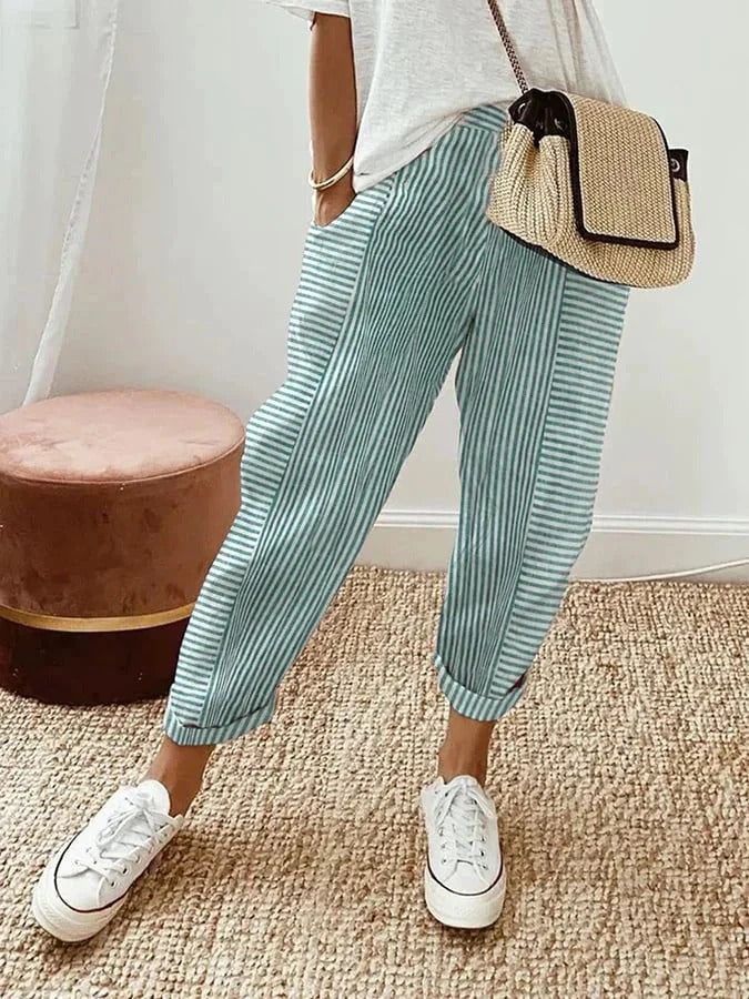 Liv | Zomerse, gestreepte broek