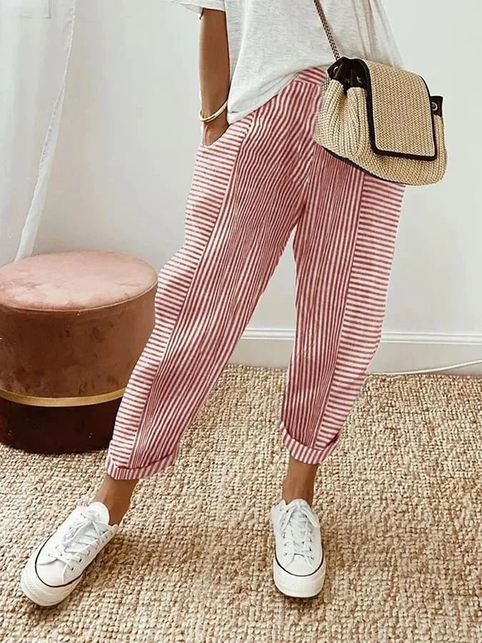 Liv | Zomerse, gestreepte broek